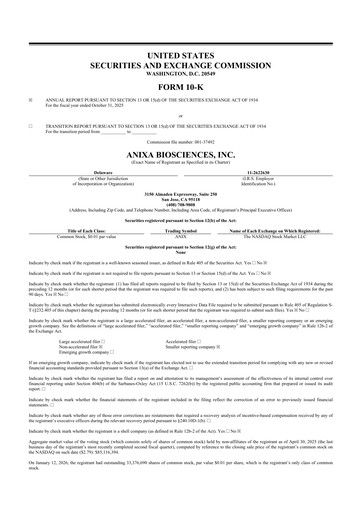 Thumbnail Anixa Biosciences 10-K Annual Report 2025