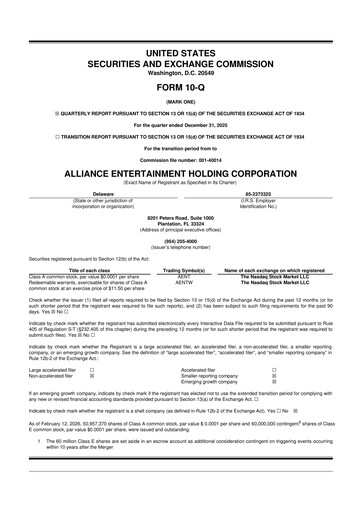 Thumbnail Alliance Entertainment 10-Q Quarterly Report FY2026 