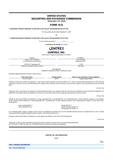 Thumbnail Cemtrex 10-Q Quarterly Report FY2026 