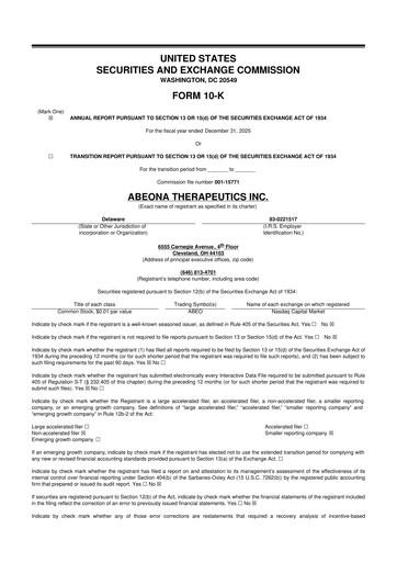 Thumbnail Abeona Therapeutics
 10-K Annual Report 2025