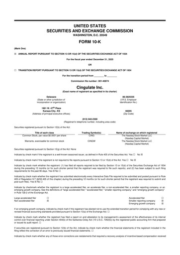 Miniature Cingulate 10-K Rapport annuel 2025