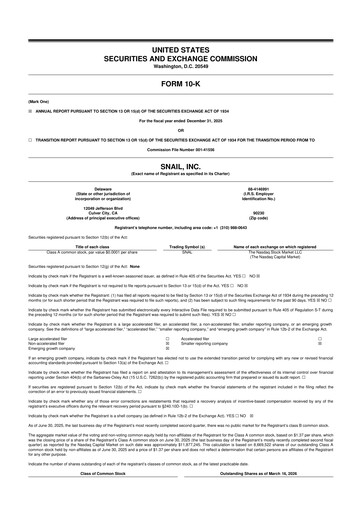 Thumbnail Snail Inc 10-K Annual Report 2025