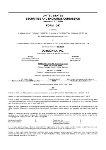Thumbnail Odysight.ai 10-K Annual Report 2025