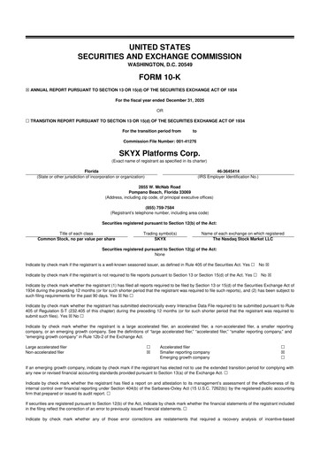 Thumbnail SKYX Platforms 10-K Annual Report 2025