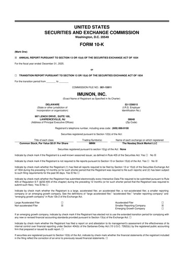 Thumbnail Imunon 10-K Annual Report 2025