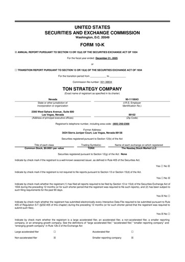 Thumbnail TON Strategy Co. 10-K Annual Report 2025