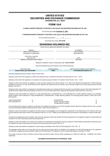Thumbnail SharonAI Holdings 10-K Annual Report 2025