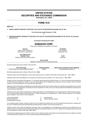 Thumbnail NOMADAR 10-K Annual Report 2025