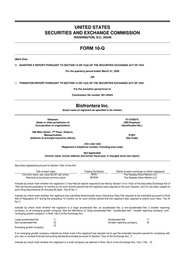 Thumbnail Biofrontera 10-Q Quarterly Report FY 
