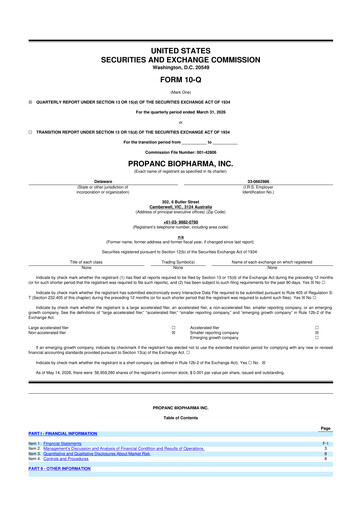 Vorschaubild Propanc Biopharma 10-Q Quartalsbericht  
