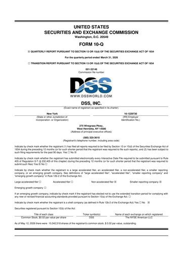 Thumbnail DSS, Inc. (Document Security Systems) 10-Q Quarterly Report FY 