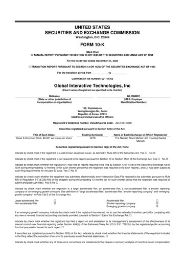 Thumbnail Global Interactive Technologies 10-K Annual Report 2025