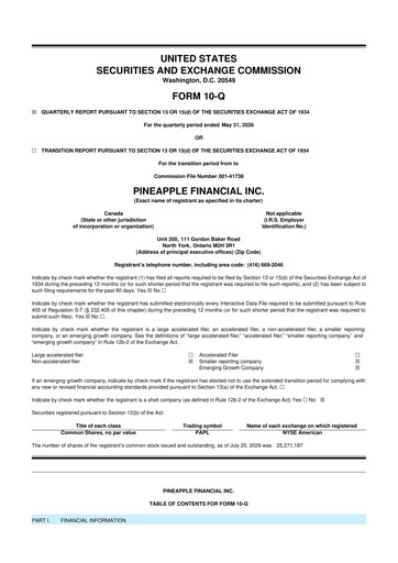 Thumbnail Pineapple Financial 10-Q Quarterly Report FY2026 