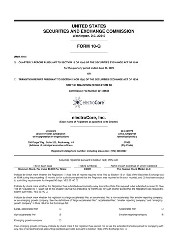 Thumbnail electroCore 10-Q Quarterly Report FY2026 