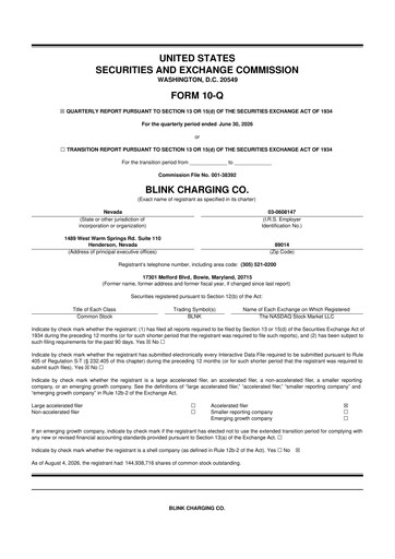 Thumbnail Blink Charging
 10-Q Quarterly Report FY2026 