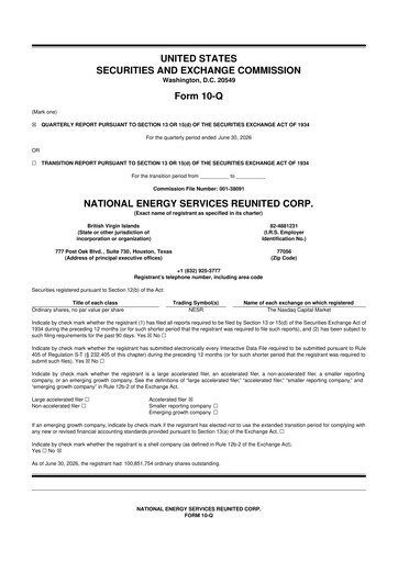 Thumbnail National Energy Services Reunited
 10-Q Quarterly Report FY2026 