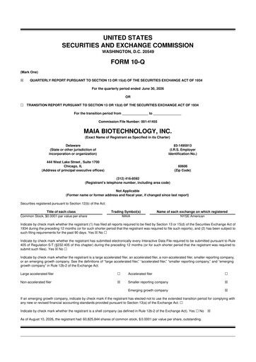 Thumbnail MAIA Biotechnology 10-Q Quarterly Report FY2026 
