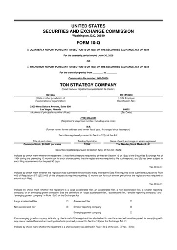 Thumbnail TON Strategy Co. 10-Q Quarterly Report FY2026 