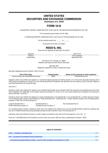 Vorschaubild Reed's, Inc. 10-Q Quartalsbericht 2026 
