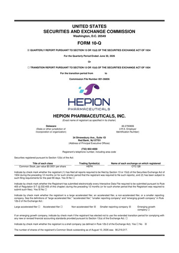 Thumbnail Hepion Pharmaceuticals 10-Q Quarterly Report FY2026 