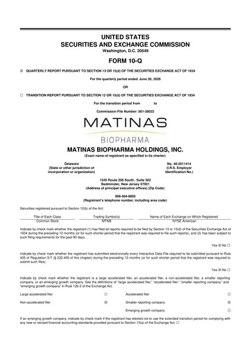 Thumbnail Matinas BioPharma 10-Q Quarterly Report FY2026 