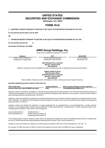 Thumbnail AIRO Group Holdings 10-Q Quarterly Report FY2026 