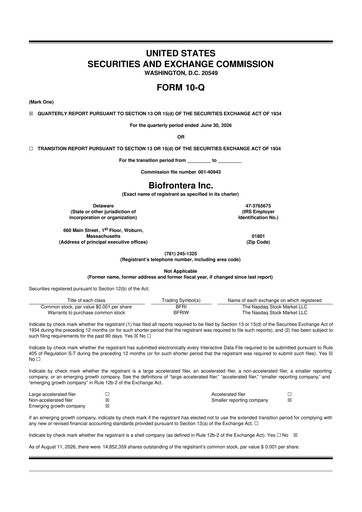 Thumbnail Biofrontera 10-Q Quarterly Report FY2026 