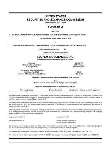 Thumbnail Evofem Biosciences
 10-Q Quarterly Report FY2026 