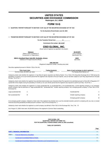 Thumbnail CISO Global 10-Q Quarterly Report FY2026 