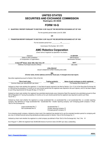 Thumbnail AMC Robotics Corporation 10-Q Quarterly Report FY2026 