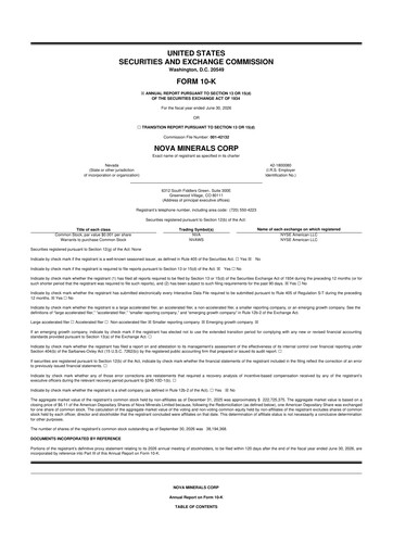 Thumbnail Nova Minerals 10-K Annual Report 2026