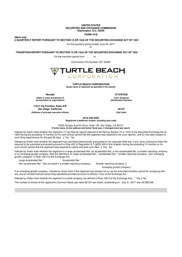 Thumbnail Turtle Beach Corp
 10-Q Quarterly Report FY2017 