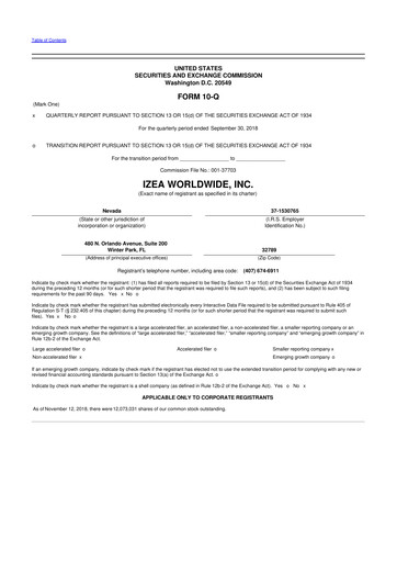 Thumbnail IZEA Worldwide
 10-Q Quarterly Report FY 