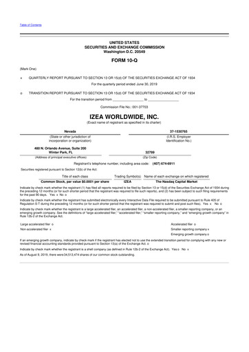 Thumbnail IZEA Worldwide
 10-Q Quarterly Report FY 