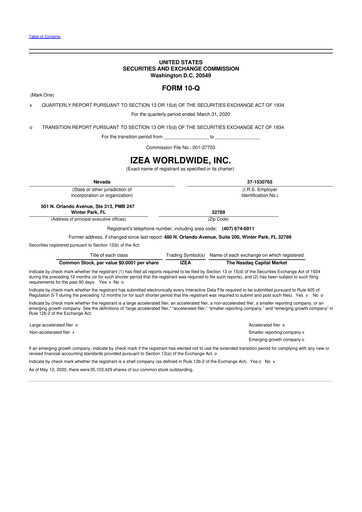 Thumbnail IZEA Worldwide
 10-Q Quarterly Report FY 