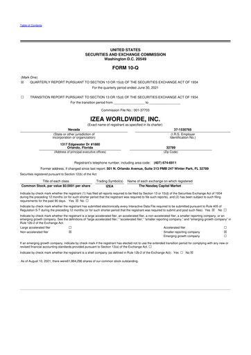 Thumbnail IZEA Worldwide
 10-Q Quarterly Report FY 