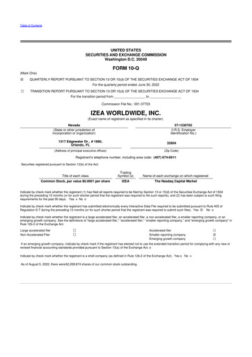 Thumbnail IZEA Worldwide
 10-Q Quarterly Report FY 