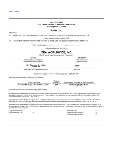 Thumbnail IZEA Worldwide
 10-Q Quarterly Report FY 