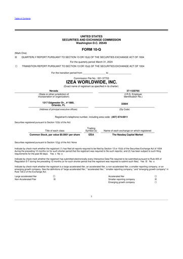 Thumbnail IZEA Worldwide
 10-Q Quarterly Report FY 