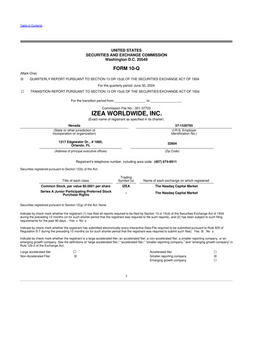 Thumbnail IZEA Worldwide
 10-Q Quarterly Report FY 