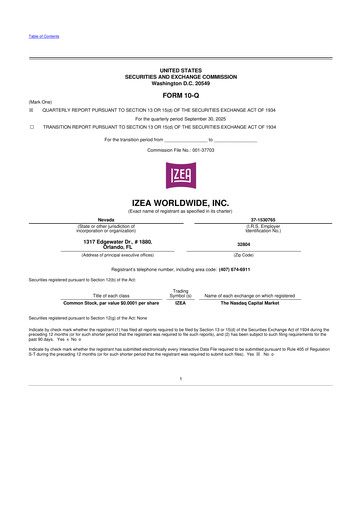 Thumbnail IZEA Worldwide
 10-Q Quarterly Report FY 