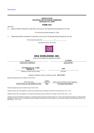 Thumbnail IZEA Worldwide
 10-K Annual Report 