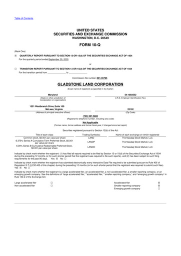 Thumbnail Gladstone Land 10-Q Quarterly Report FY2020 