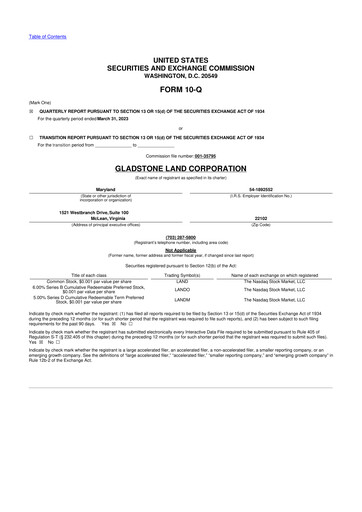 Thumbnail Gladstone Land 10-Q Quarterly Report FY2023 