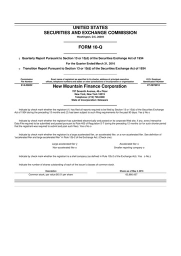 Thumbnail New Mountain Finance Corporation 10-Q Quarterly Report FY 
