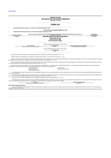 Thumbnail New Mountain Finance Corporation 10-K Annual Report 