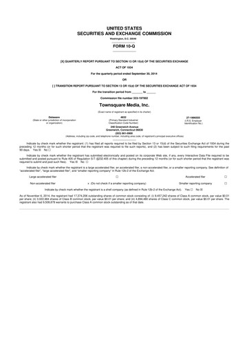 Thumbnail Townsquare Media 10-Q Quarterly Report FY2014 
