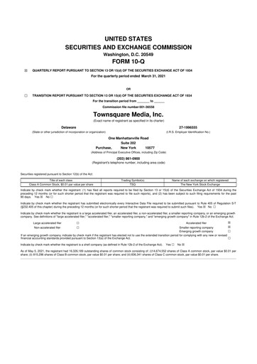 Thumbnail Townsquare Media 10-Q Quarterly Report FY2021 