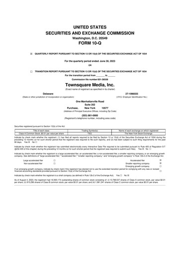 Thumbnail Townsquare Media 10-Q Quarterly Report FY2023 