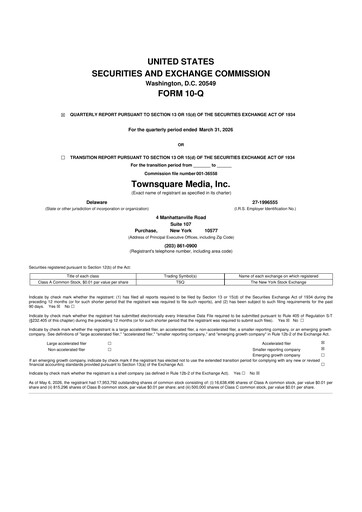 Thumbnail Townsquare Media 10-Q Quarterly Report FY 